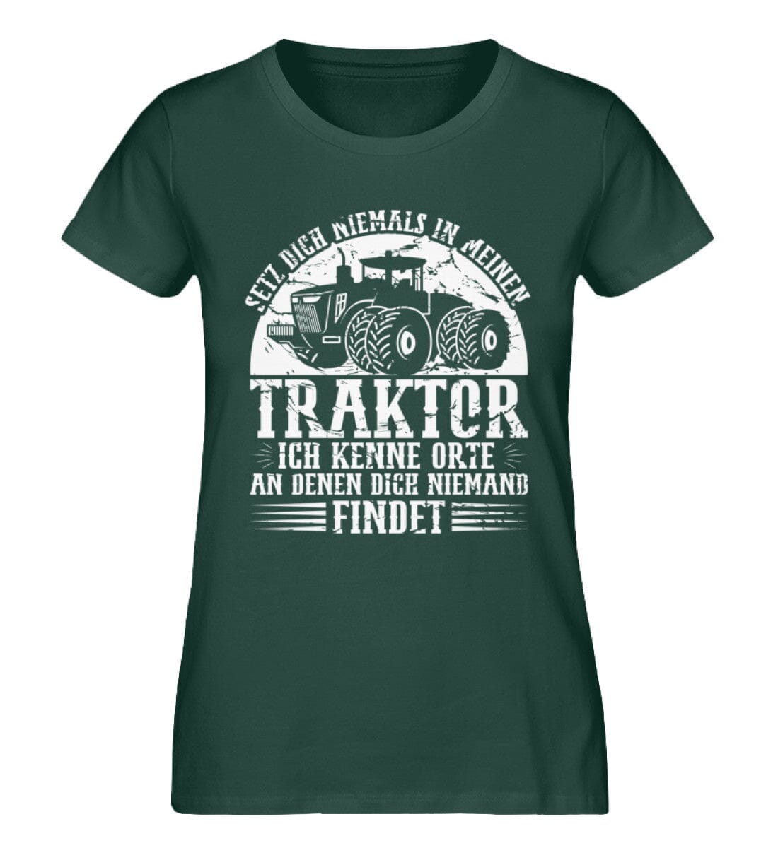 Setz dich niemals in meinen Traktor - Damen Premium Bio Shirt Glazed Green S