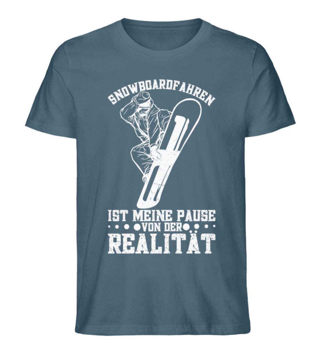 Snowboardfahren ist Pause von der Realität - Unisex Premium Bio Shirt Stargazer S
