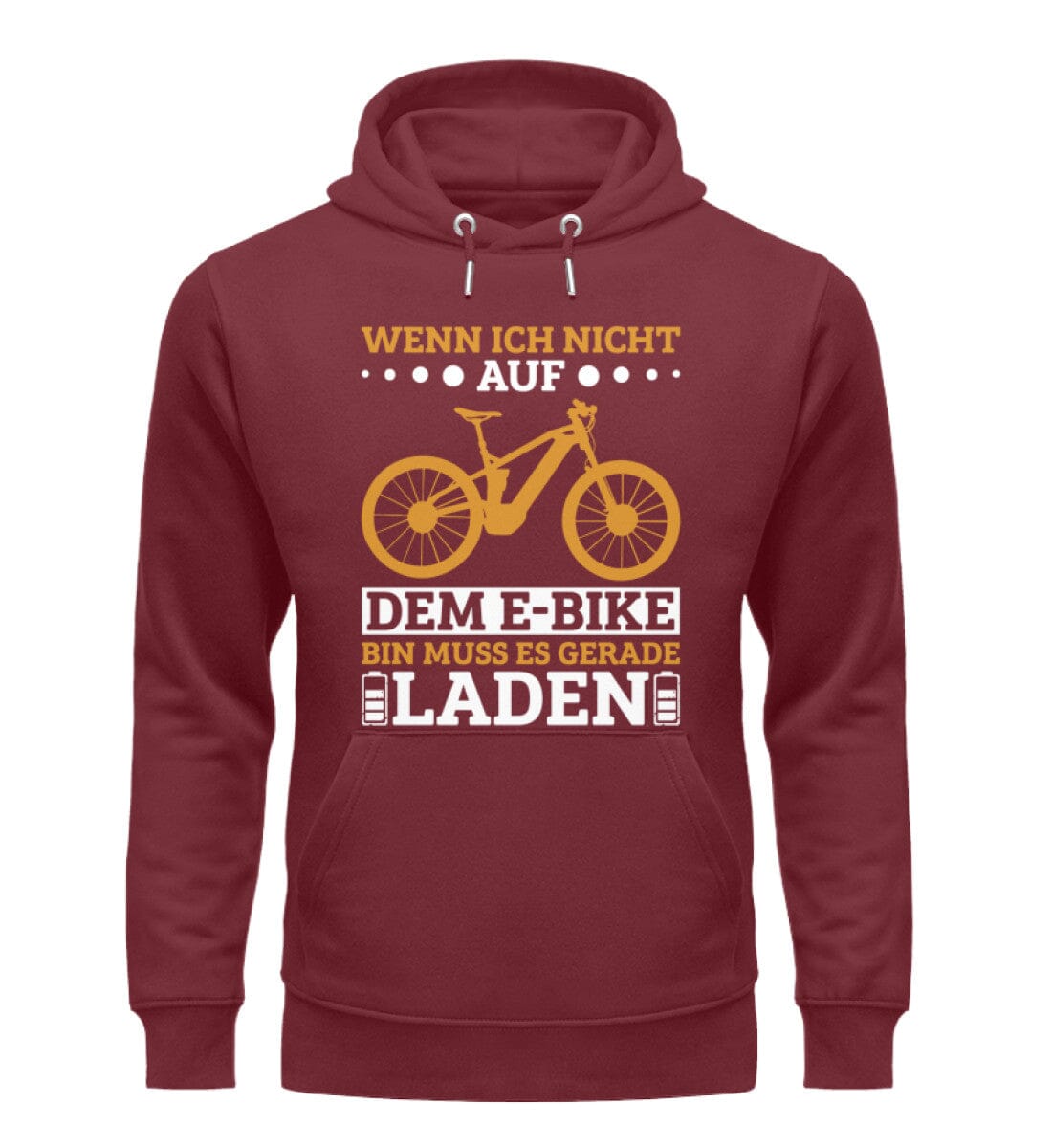 Wenn ich nicht auf dem E-Bike bin - Unisex Organic Hoodie Burgundy S