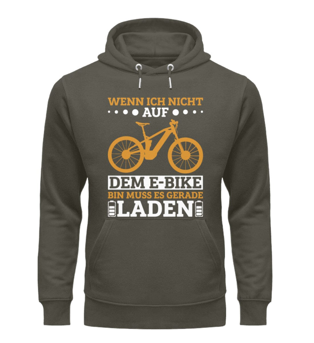 Wenn ich nicht auf dem E-Bike bin - Unisex Organic Hoodie Khaki XS
