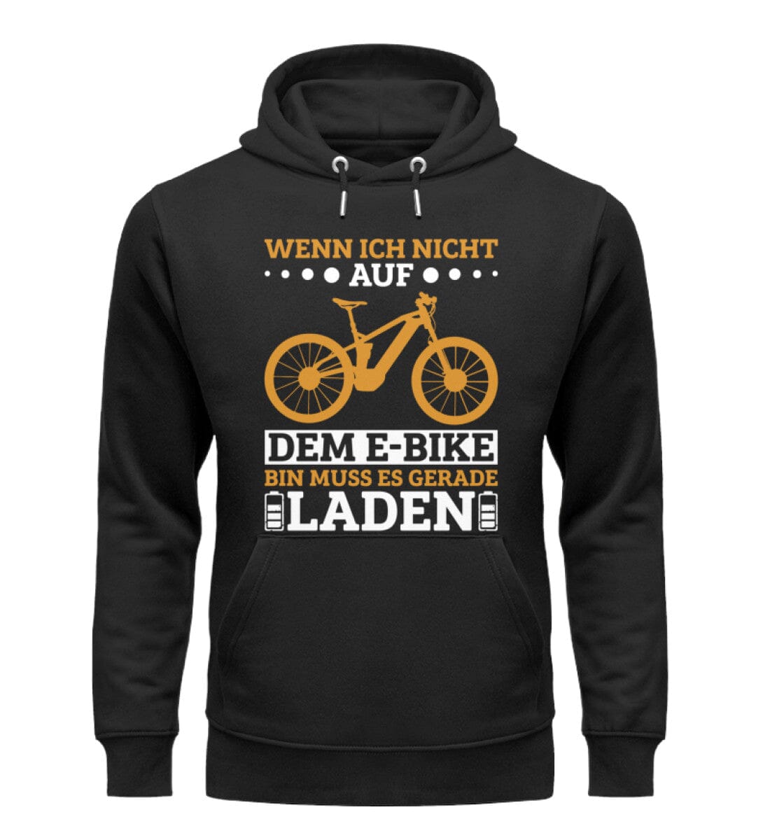 Wenn ich nicht auf dem E-Bike bin - Unisex Organic Hoodie Black XS