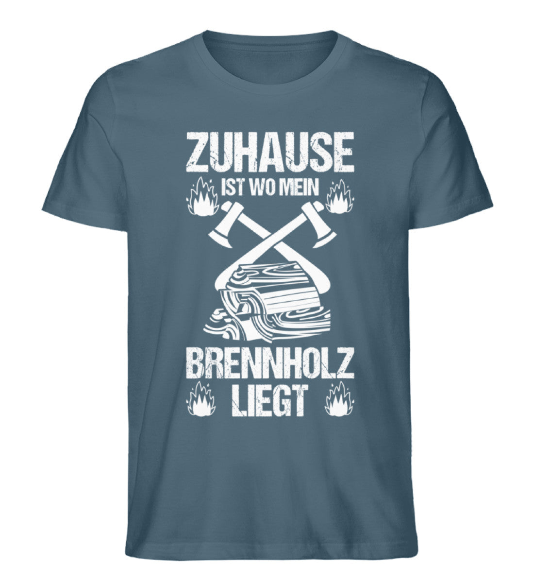 Zuhause ist wo mein Brennholz liegt T-Shirt Männer und Frauen Farbe stargazer - Waldkumpel