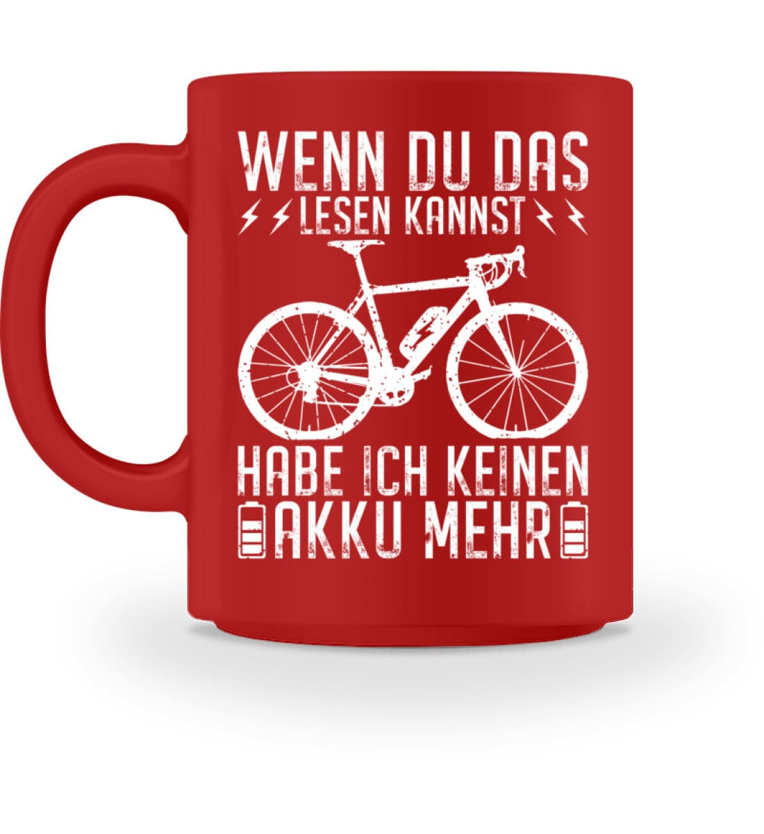 Ich habe keinen Akku mehr E-Bike - Tasse Red M