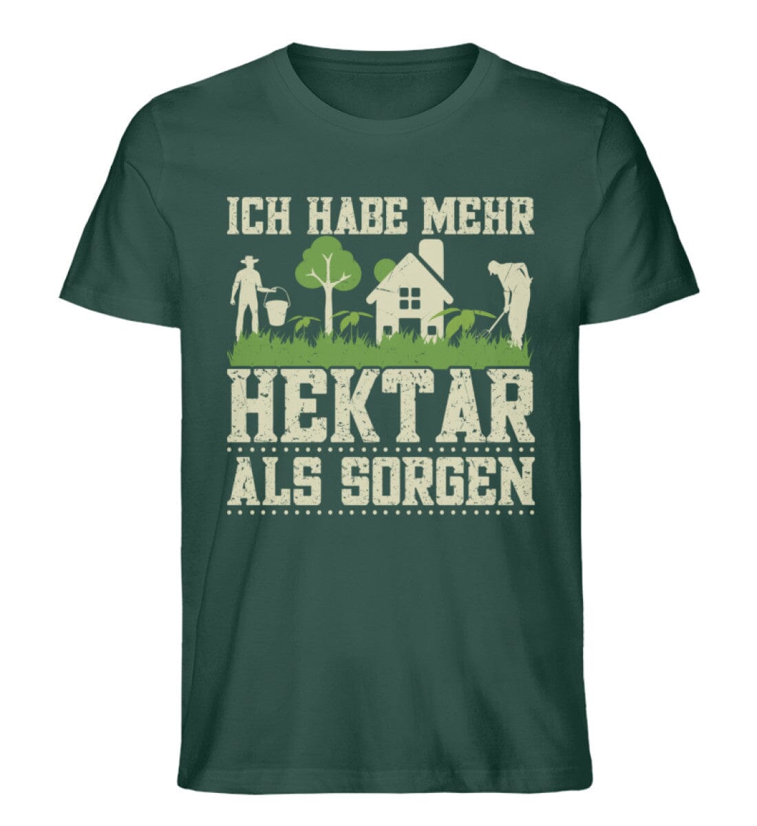 Ich habe mehr Hektar als Sorgen - Unisex Premium Bio Shirt Glazed Green S
