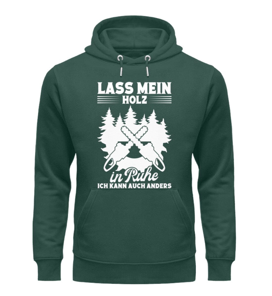 Lass mein Holz in Ruhe - Unisex Organic Hoodie Glazed Green S