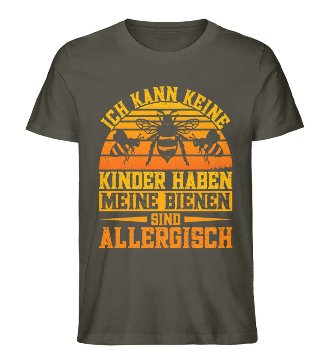 Meine Bienen sind allergisch - Unisex Premium Bio Shirt Khaki S