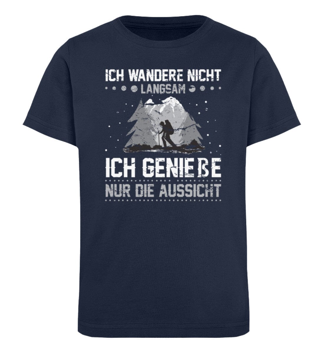 Ich wandere nicht langsam - Kinder Bio Shirt French Navy 12/14 (152/164)