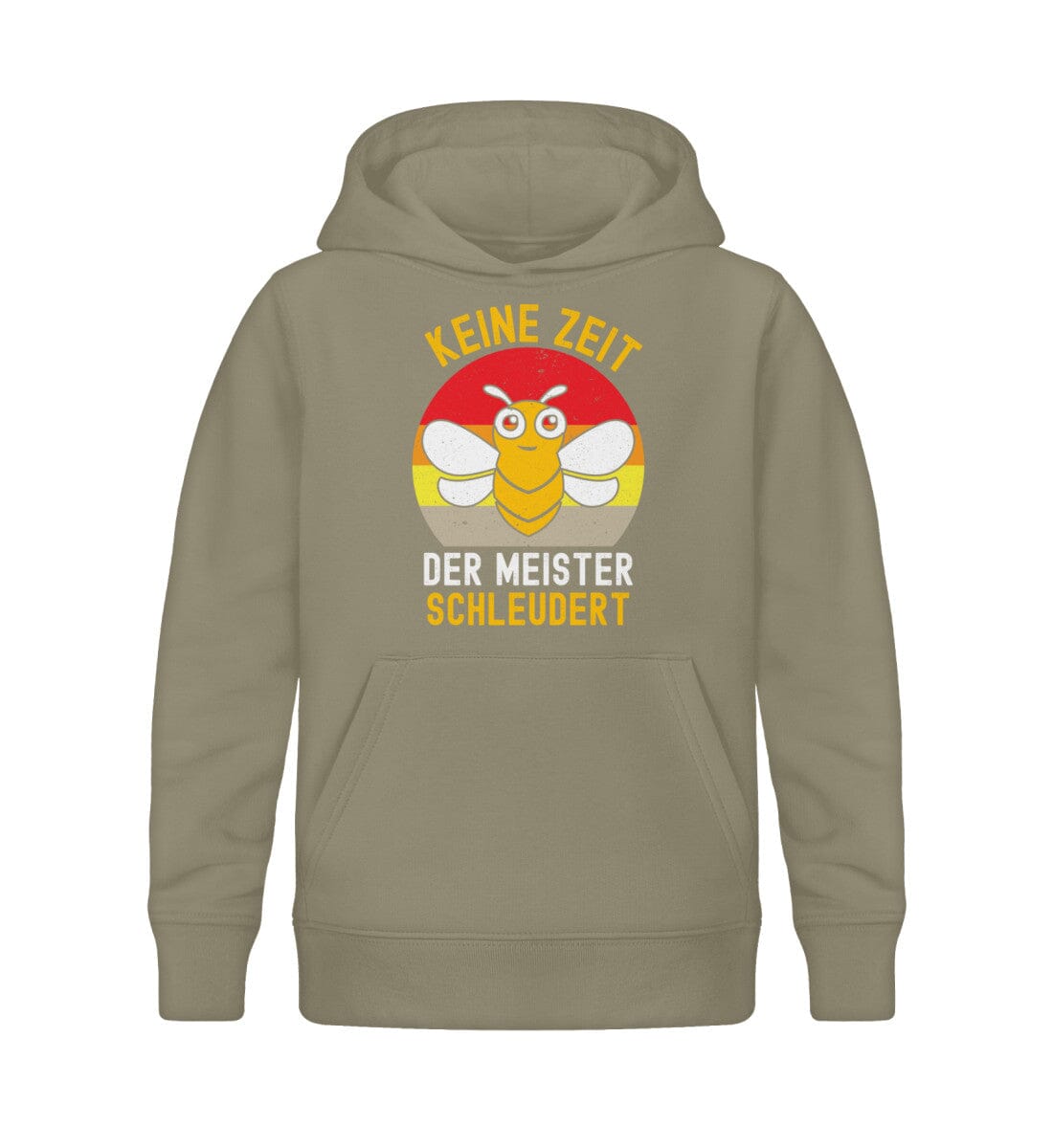 Keine Zeit der Meister schleudert - Kinder Bio Hoodie Khaki 12/14 (152/164)