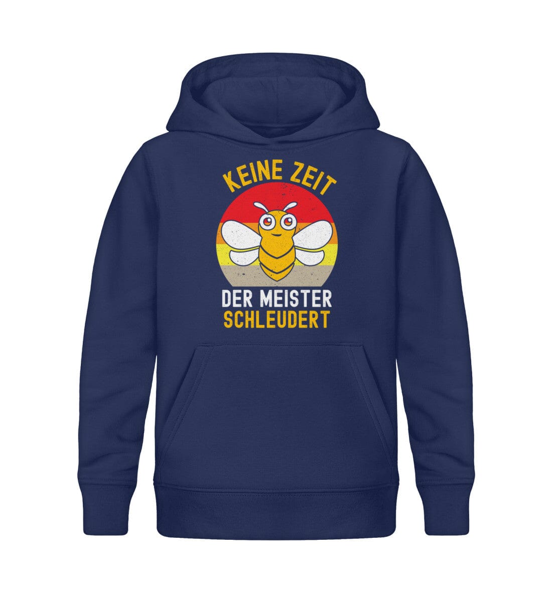 Keine Zeit der Meister schleudert - Kinder Bio Hoodie French Navy 12/14 (152/164)