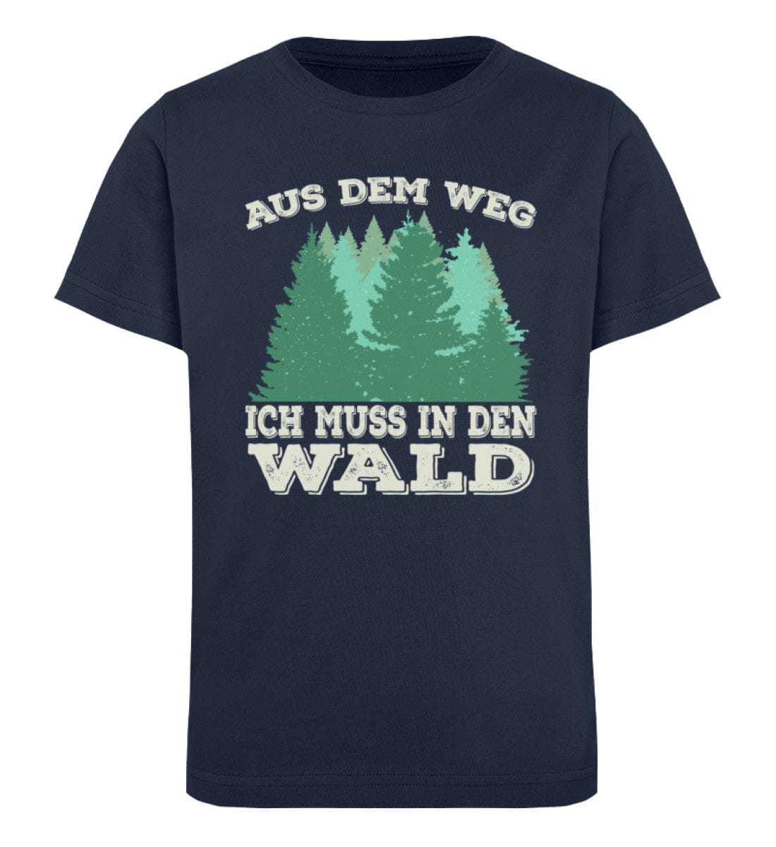 Geh aus dem Weg ich muss in den Wald - Kinder Bio Shirt French Navy 12/14 (152/164)