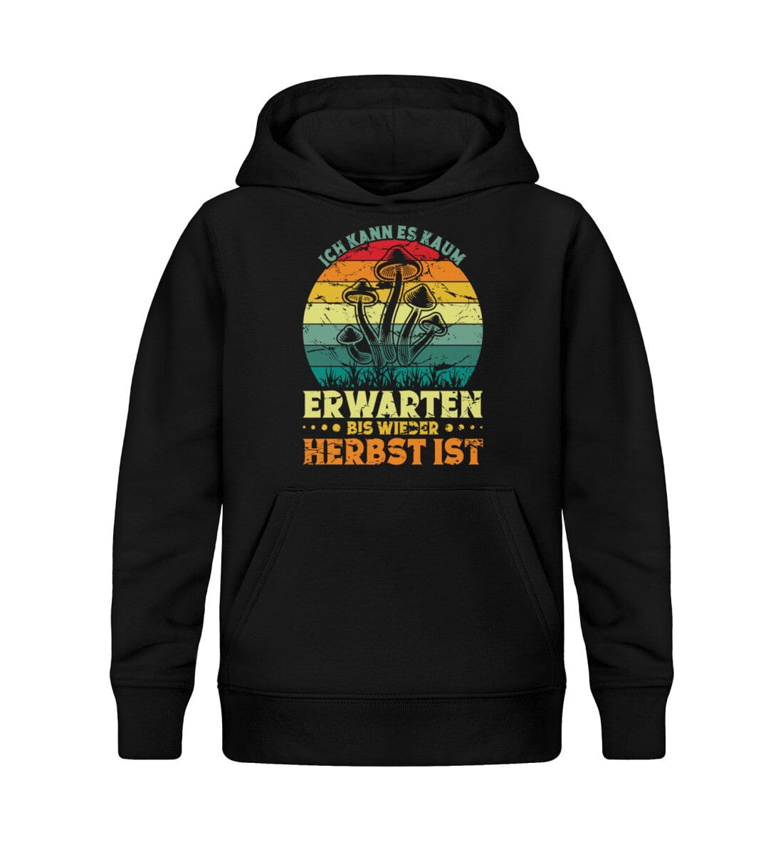 Ich kann es kaum erwarten bis Herbst ist - Kinder Bio Hoodie Black 12/14 (152/164)
