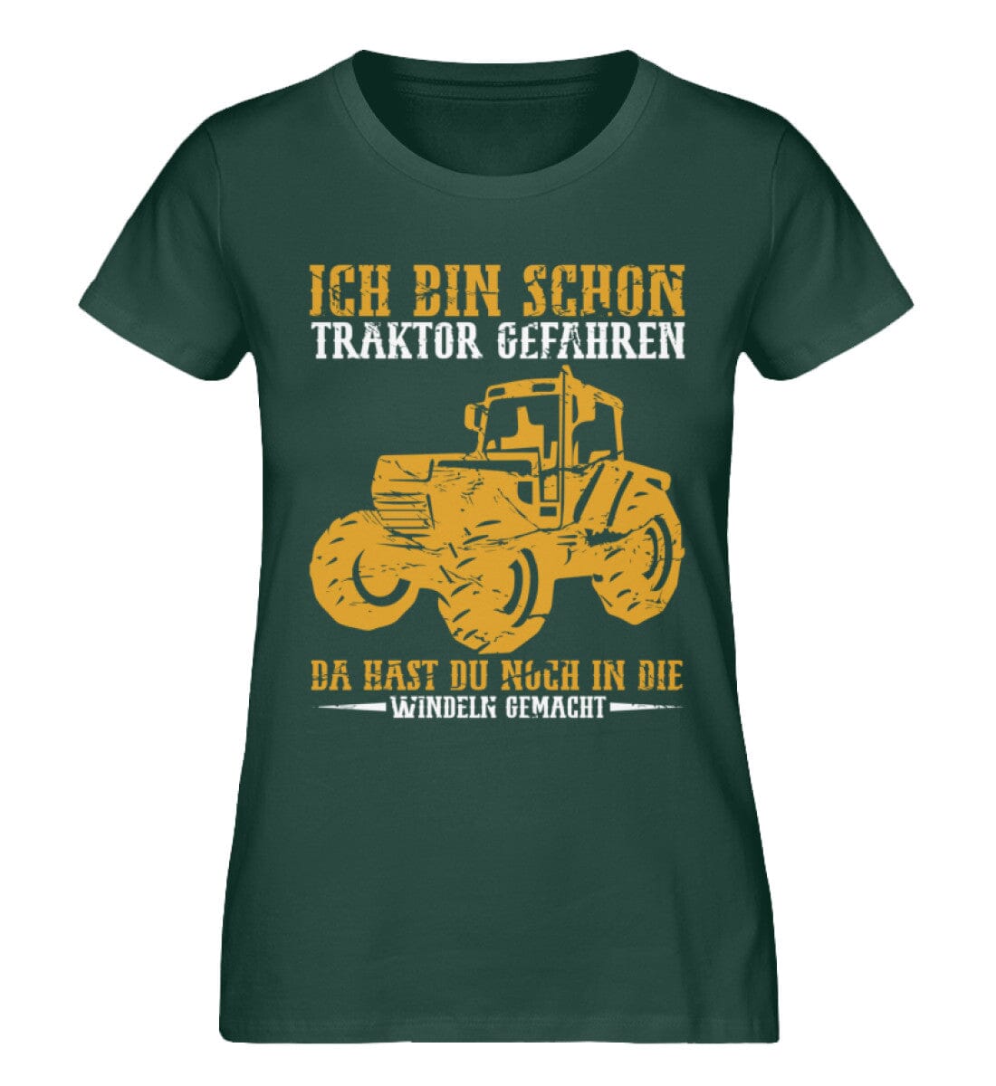 Ich bin Traktor gefahren da hast du in Windeln gemacht - Damen Premium Bio Shirt Glazed Green S