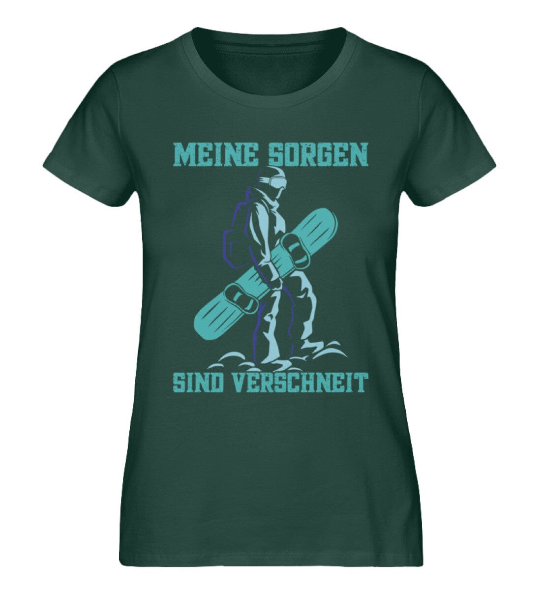Meine Sorgen sind verschneit Snowboard - Damen Premium Organic Shirt Glazed Green S