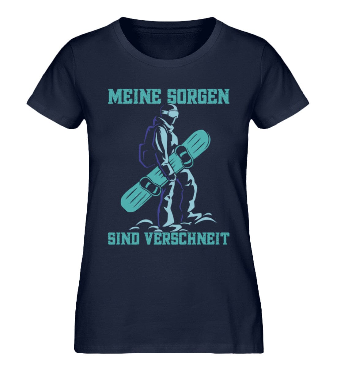 Meine Sorgen sind verschneit Snowboard - Damen Premium Organic Shirt French Navy XS