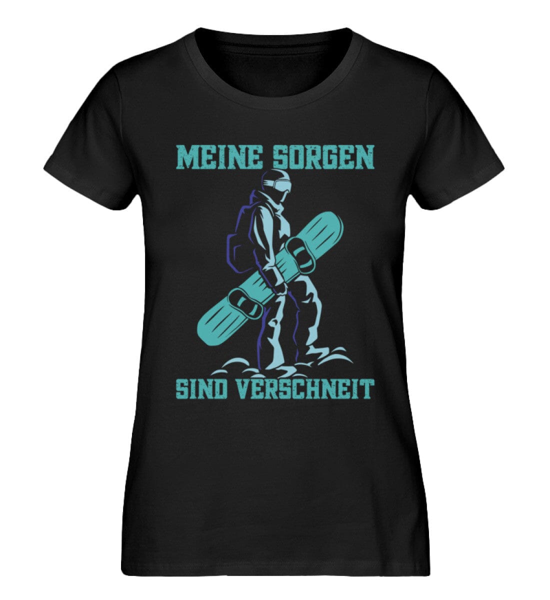 Meine Sorgen sind verschneit Snowboard - Damen Premium Organic Shirt Black XS