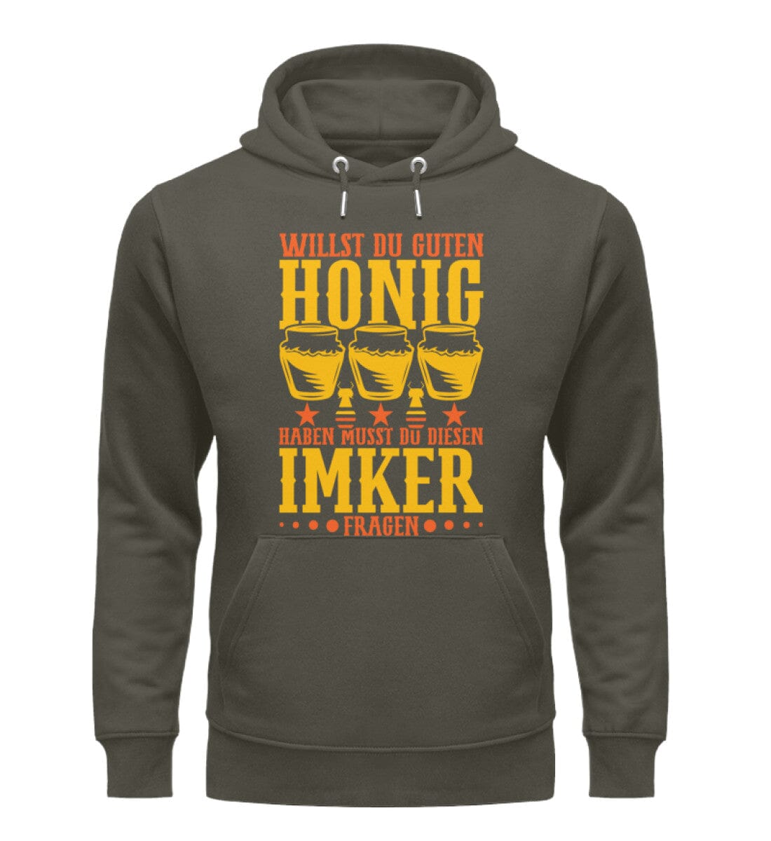 Willst du Honig musst du Imker fragen - Unisex Organic Hoodie Khaki XS