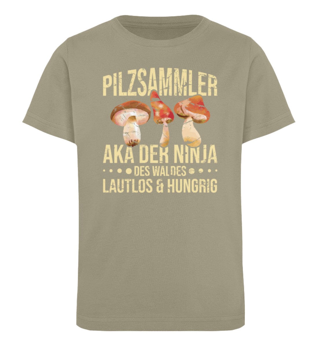 Pilzsammler aka der Ninja des Waldes - Kinder Bio Shirt Khaki 9/11 (134/146)