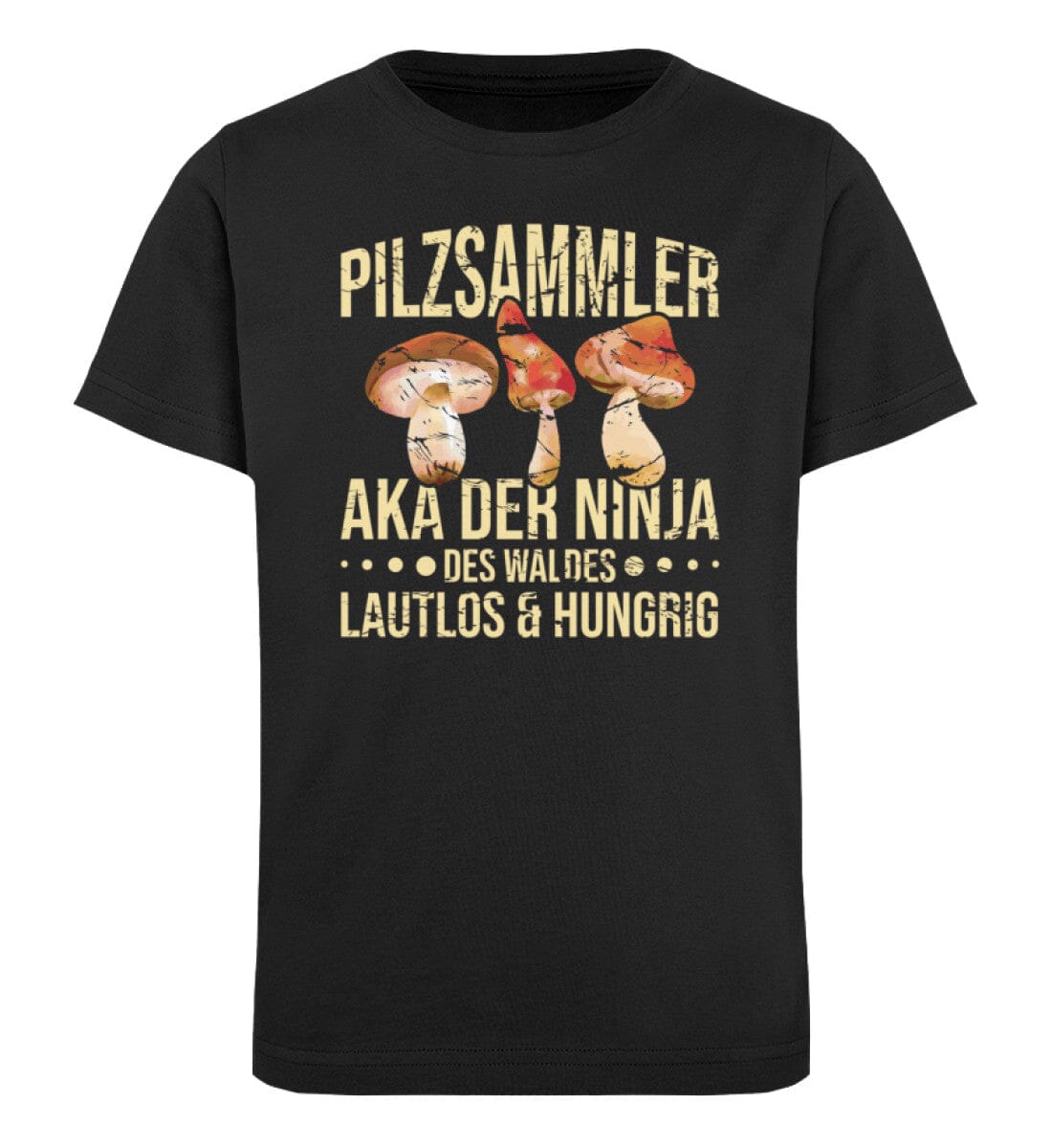 Pilzsammler aka der Ninja des Waldes - Kinder Bio Shirt Black 12/14 (152/164)