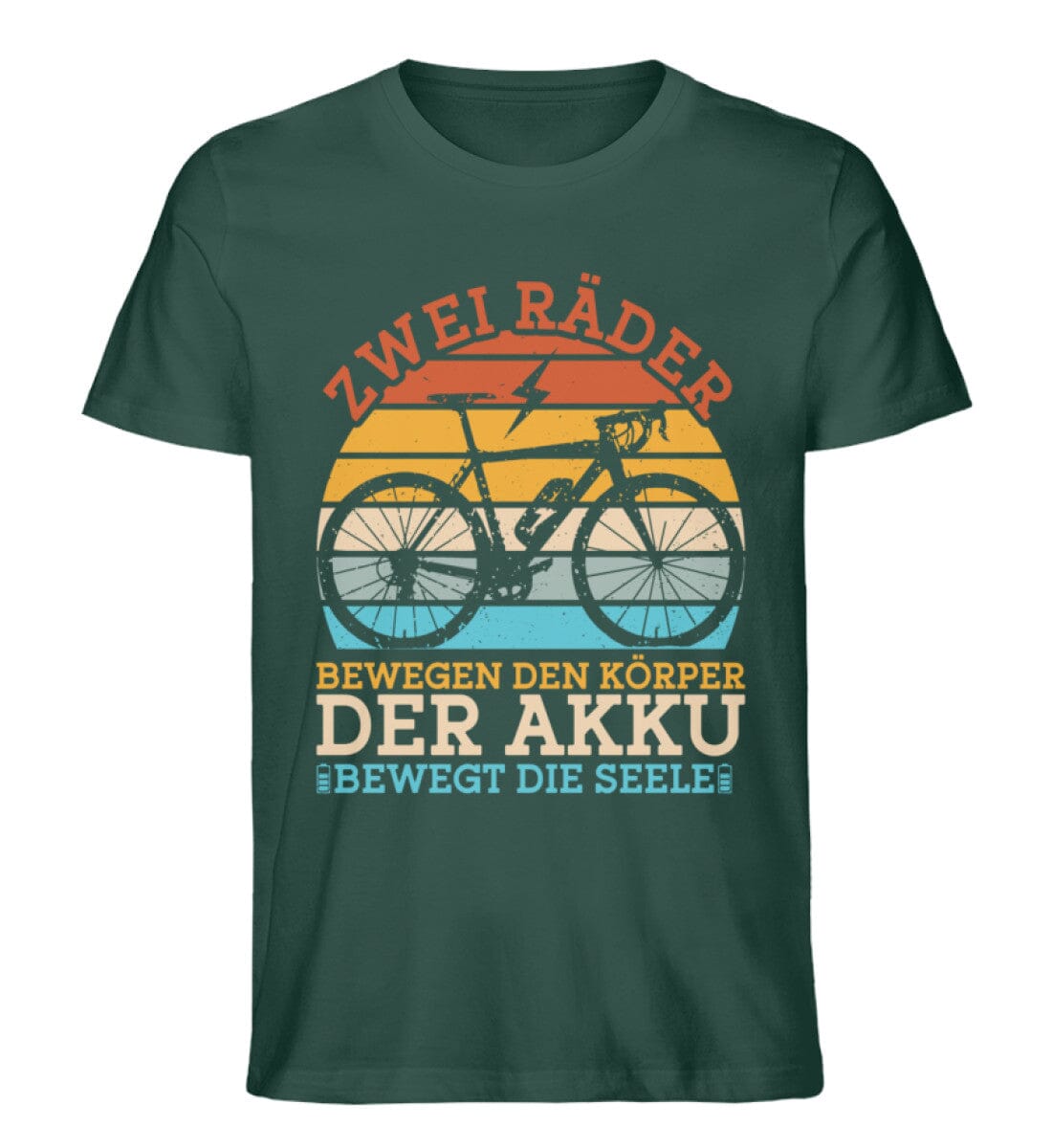 Räder bewegen den Körper Akku die Seele - Unisex Premium Bio Shirt Glazed Green S
