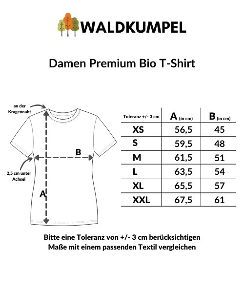 Energieladestation Wald mit Bergen - Damen Premium Bio T-Shirt