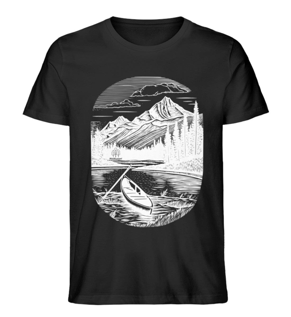 Kanu in der Wildnis - Unisex Premium Bio Shirt Black XS