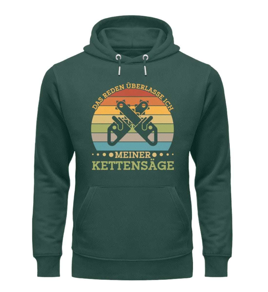 Das Reden überlasse ich meiner Kettensäge - Unisex Organic Hoodie Glazed Green S