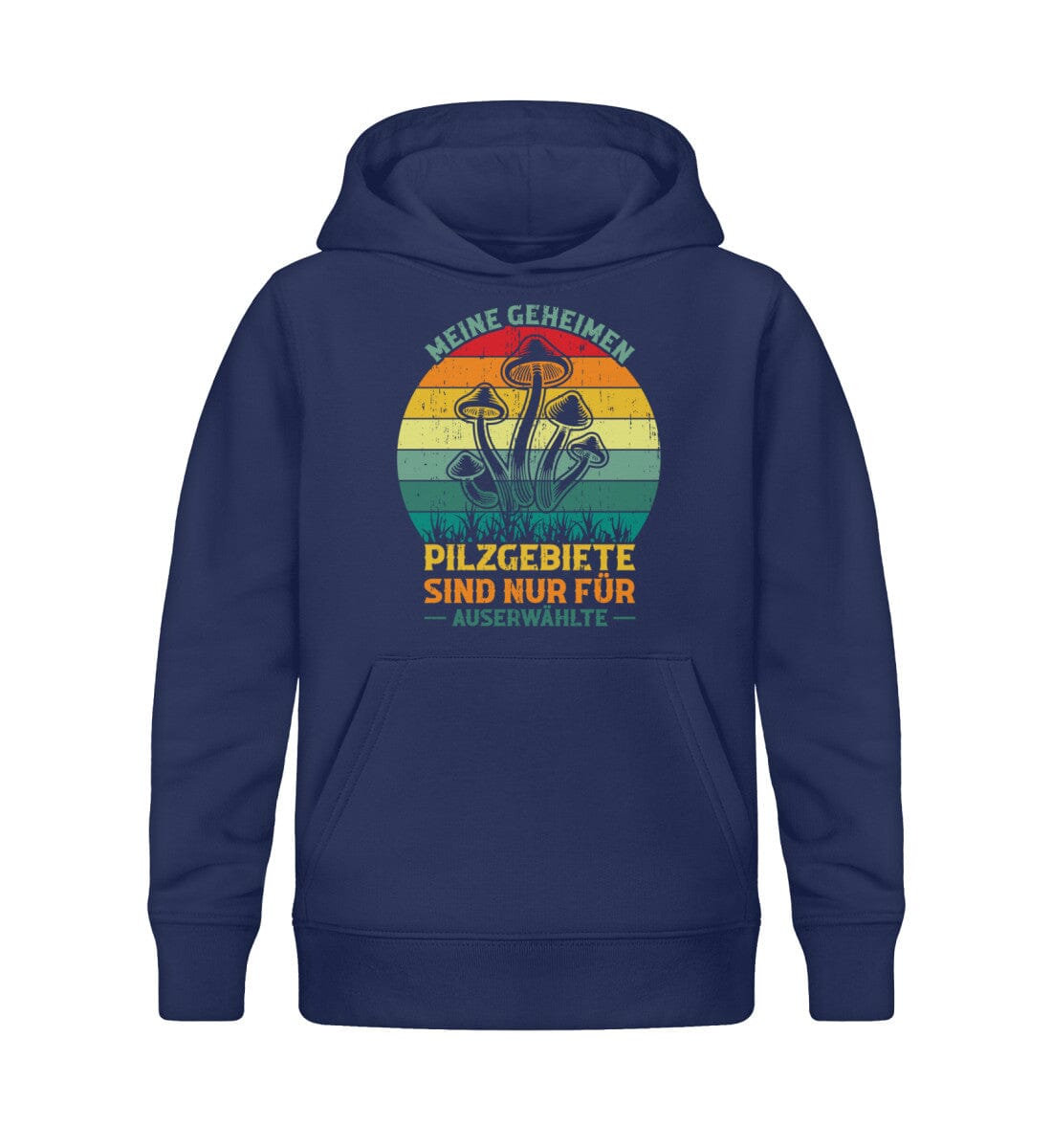 Meine geheimen Pilzgebiete - Kinder Bio Hoodie French Navy 12/14 (152/164)