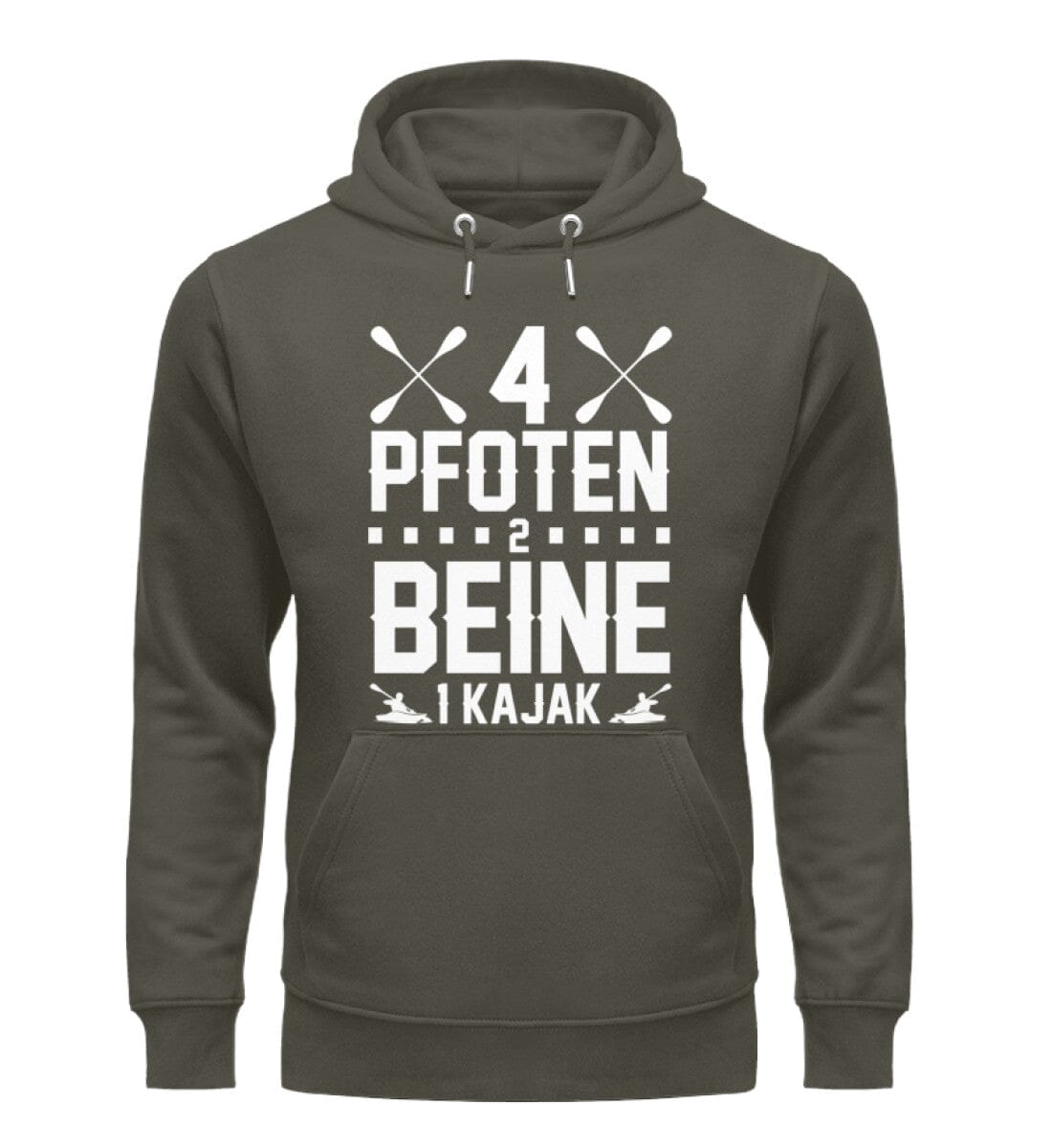 4 Pfoten 2 Beine 1 Kajak - Unisex Premium Bio Hoodie Khaki XS