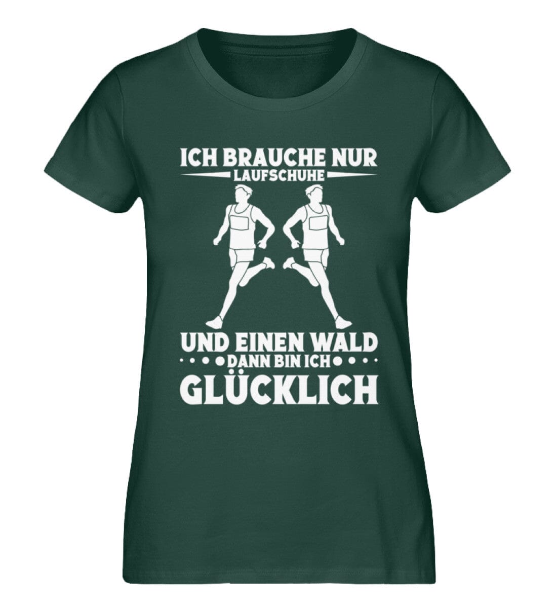 Brauche Laufschuhe und Wald für Glück - Damen Premium Organic Shirt Glazed Green S