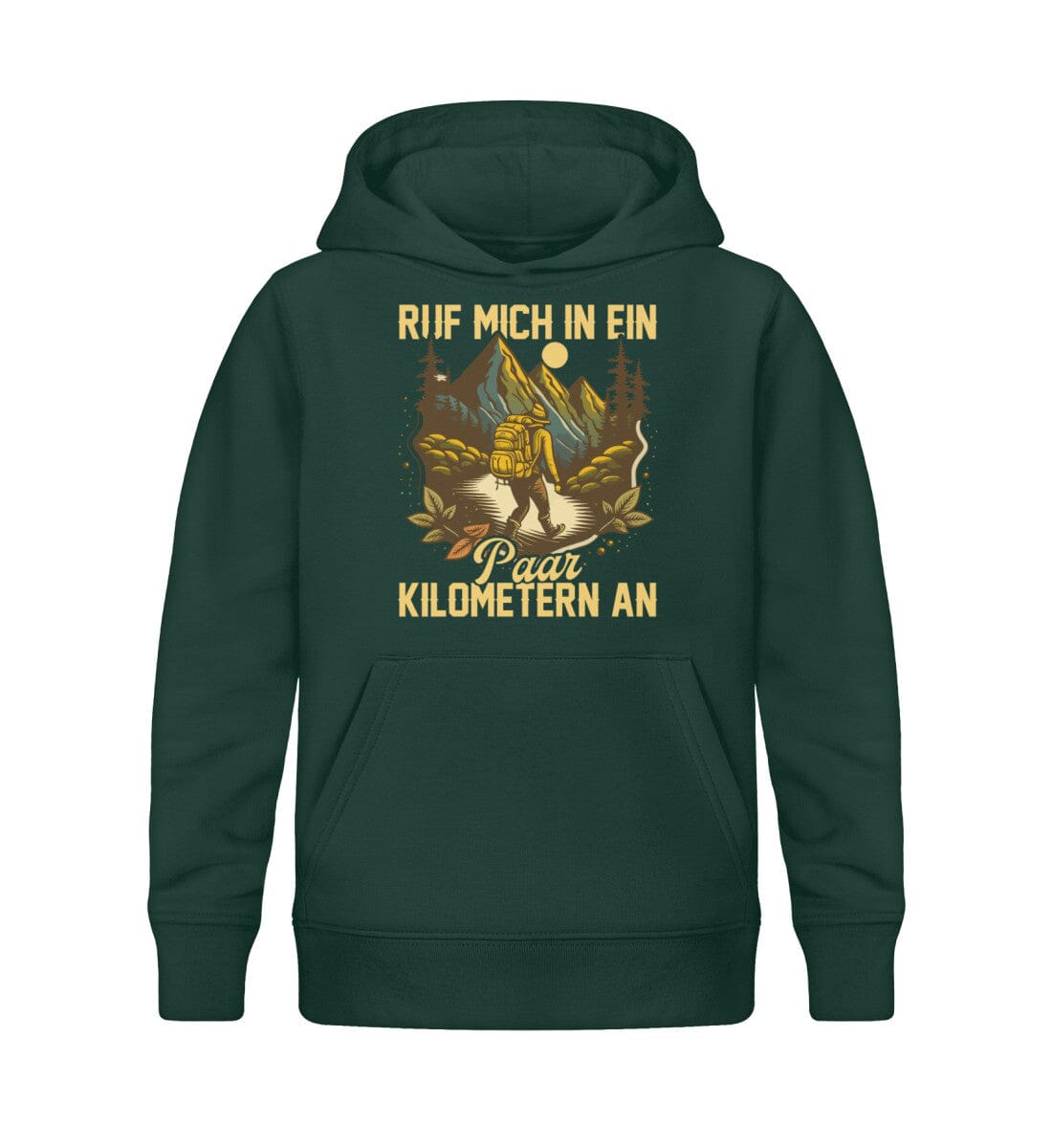 Ruf mich in ein paar Kilometern an - Kinder Bio Hoodie Glazed Green 12/14 (152/164)