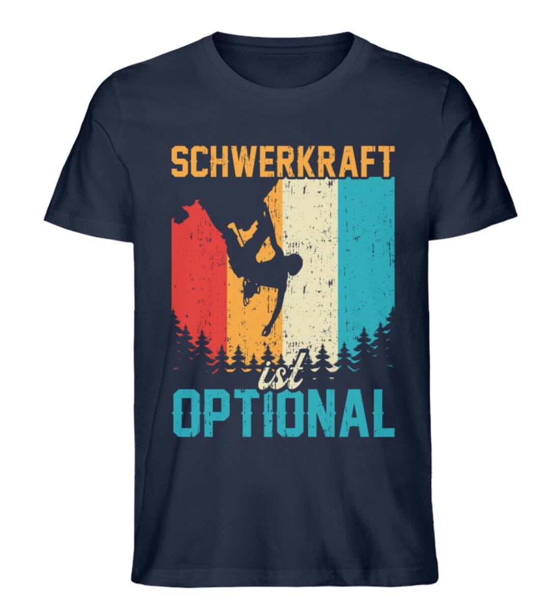 Schwerkraft ist optional - Unisex Premium Bio Shirt French Navy XS