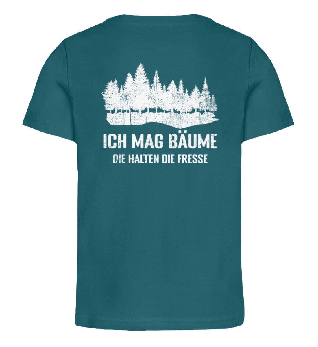 Bäume halten die Fresse RÜCKENDRUCK - Kinder Bio Shirt Ocean Depth 12/14 (152/164)