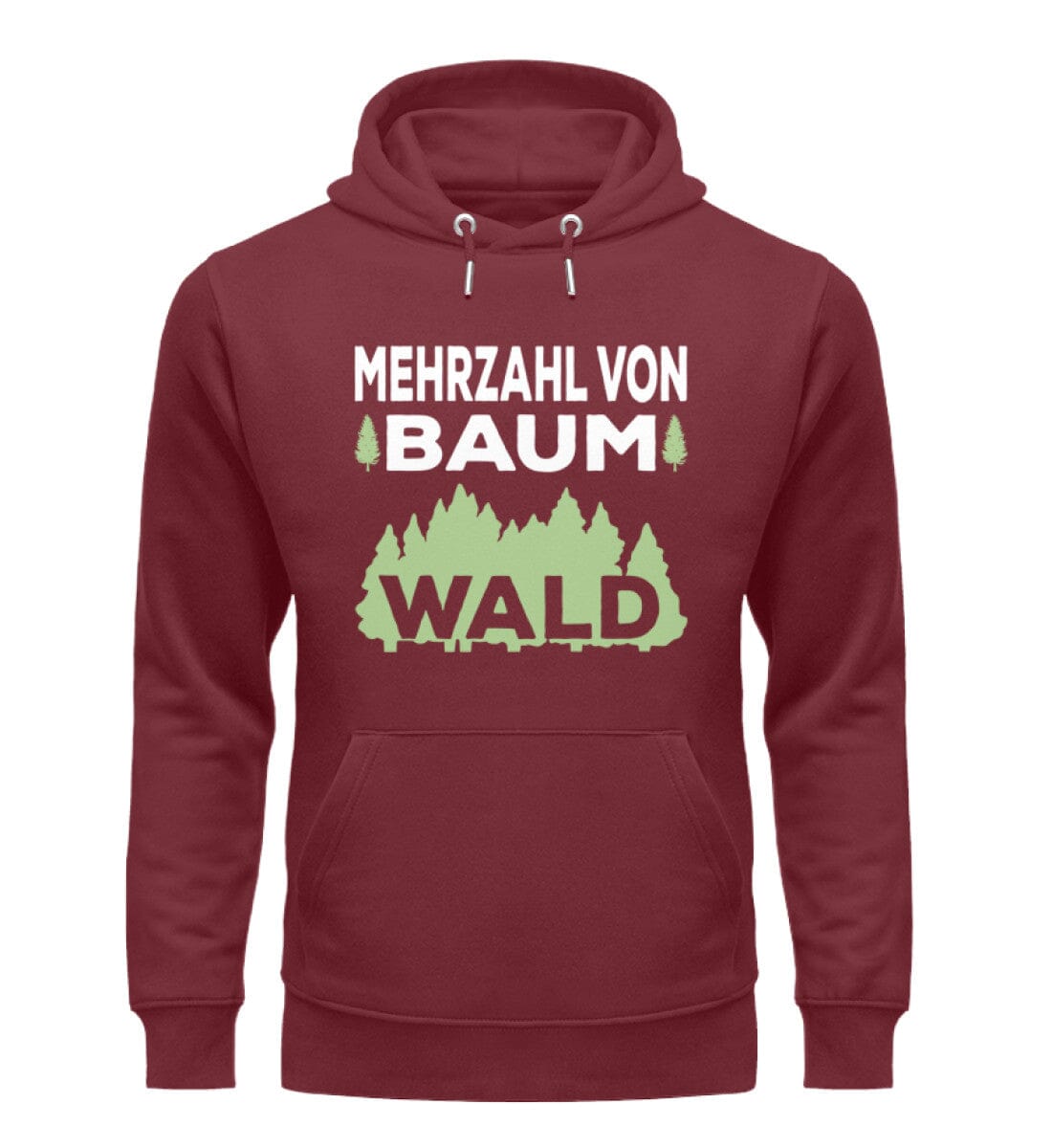 Mehrzahl von Baum Wald - Unisex Premium Bio Hoodie Burgundy S