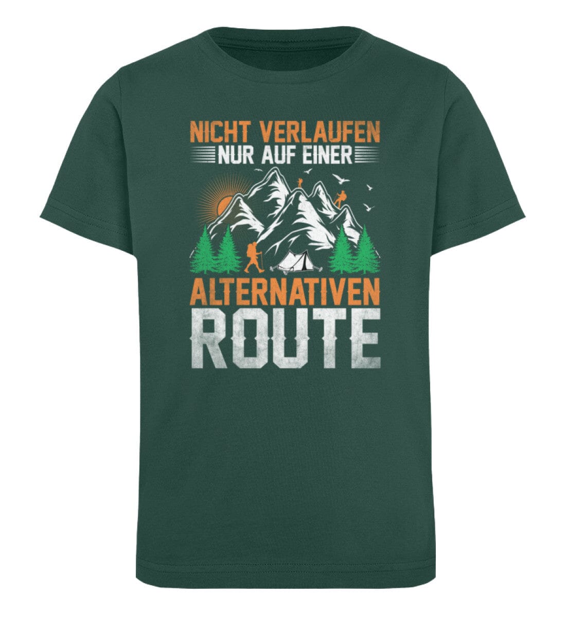 Nicht verlaufen nur auf alternativen Route - Kinder Bio Shirt Glazed Green 12/14 (152/164)