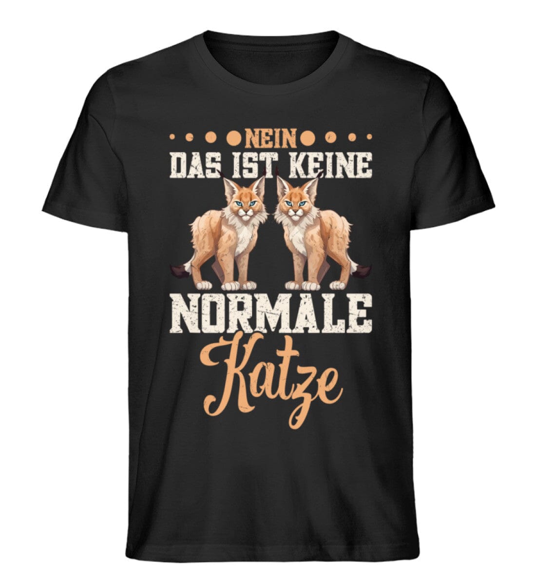 Keine normale Katze Luchs - Unisex Premium Bio Shirt Black XS