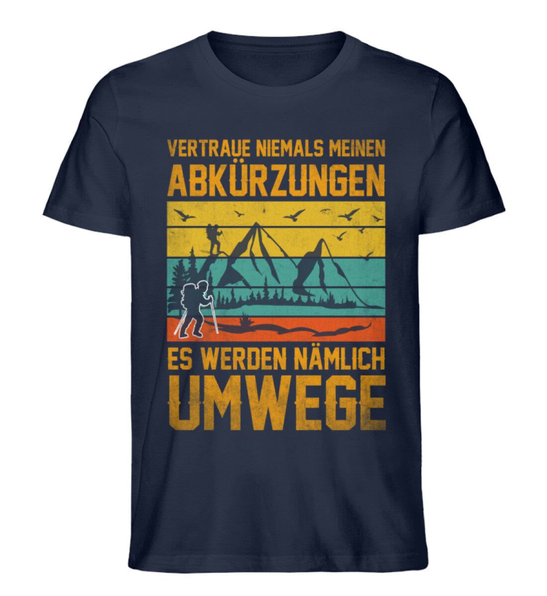 Vertraue niemals meinen Abkürzungen - Unisex Premium Bio Shirt French Navy XS