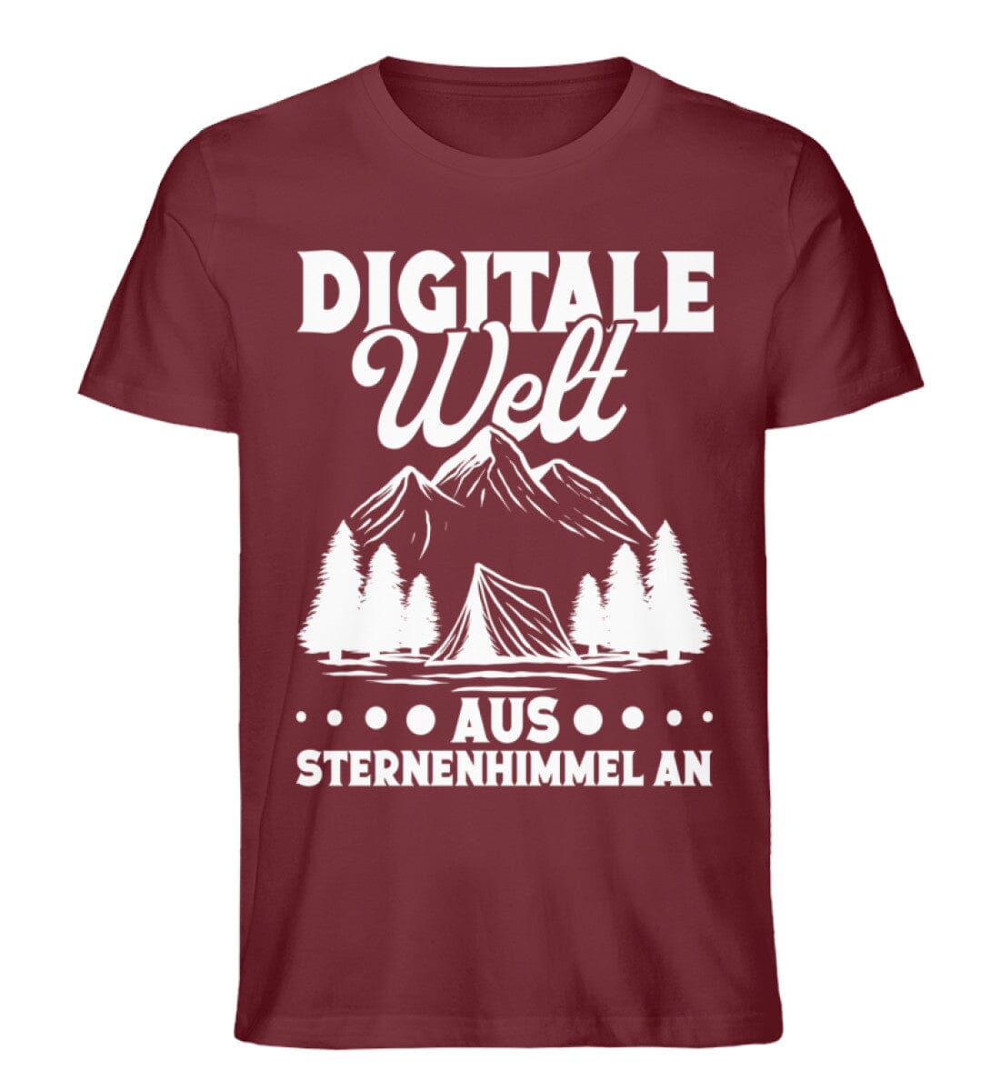 Digitale Welt aus Sternenhimmel an - Unisex Premium Bio Shirt Burgundy S