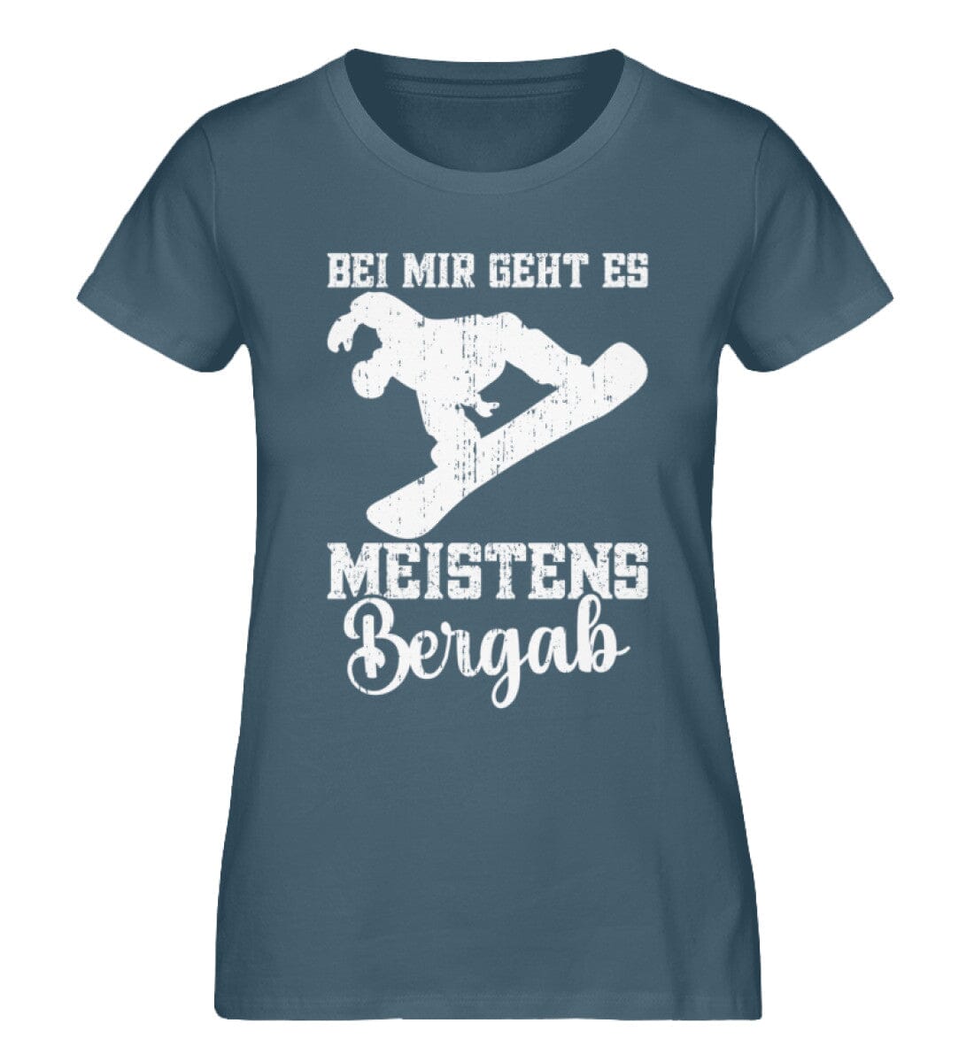 Bei mir geht es meistens Bergab Snowboard - Damen Premium Organic Shirt Stargazer XS