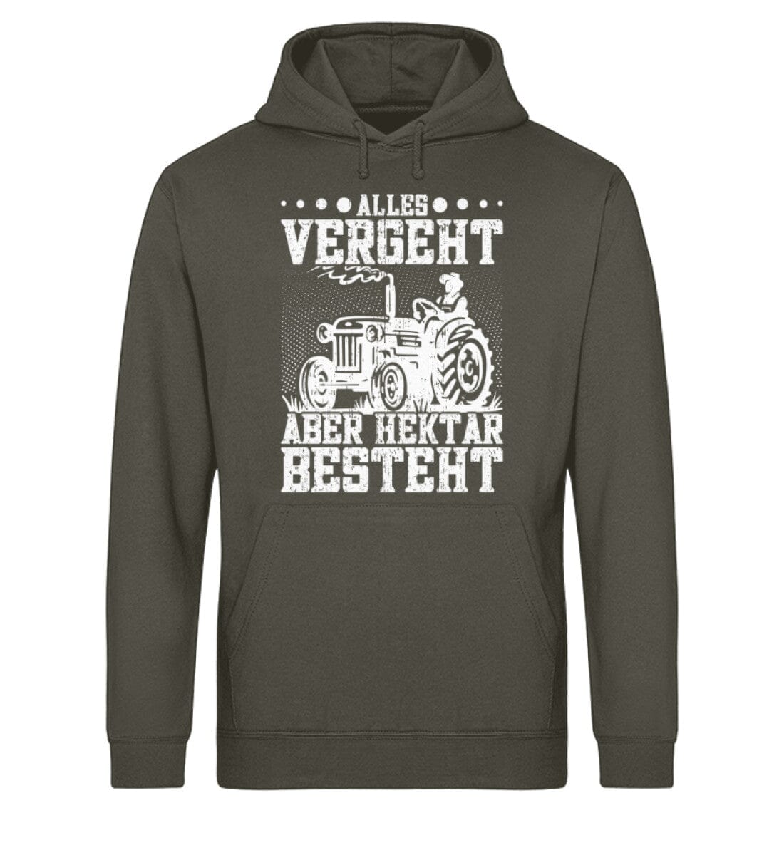 Alles vergeht Hektar besteht - Unisex Bio Hoodie Khaki S