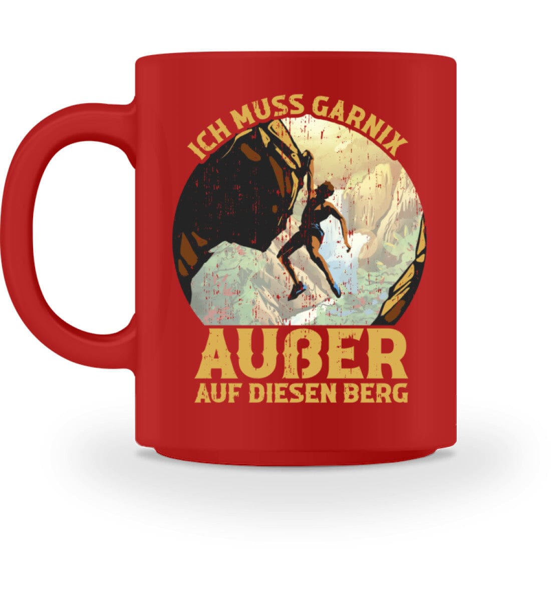 Ich muss nur auf den Berg - Tasse Red M
