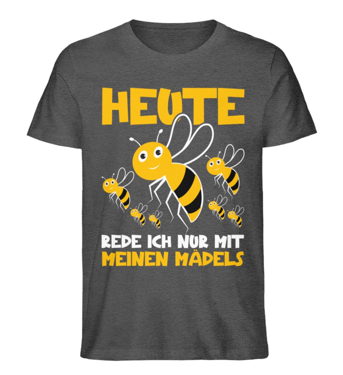 Heute rede ich nur mit meinen Mädels - Unisex Premium Bio Shirt Dark Heather Grey S
