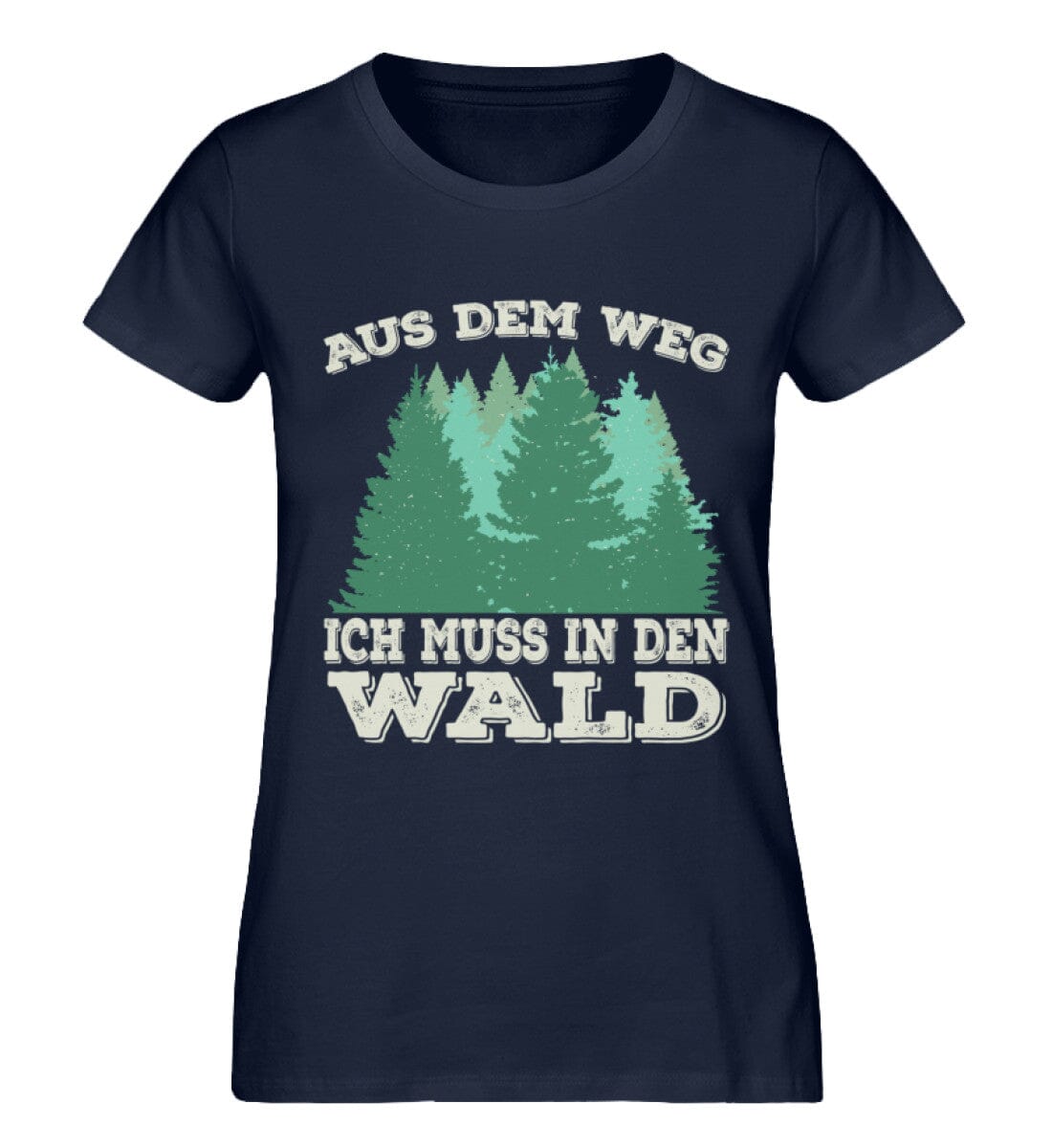 Geh aus dem Weg ich muss in den Wald - Damen Premium Bio Shirt French Navy XS
