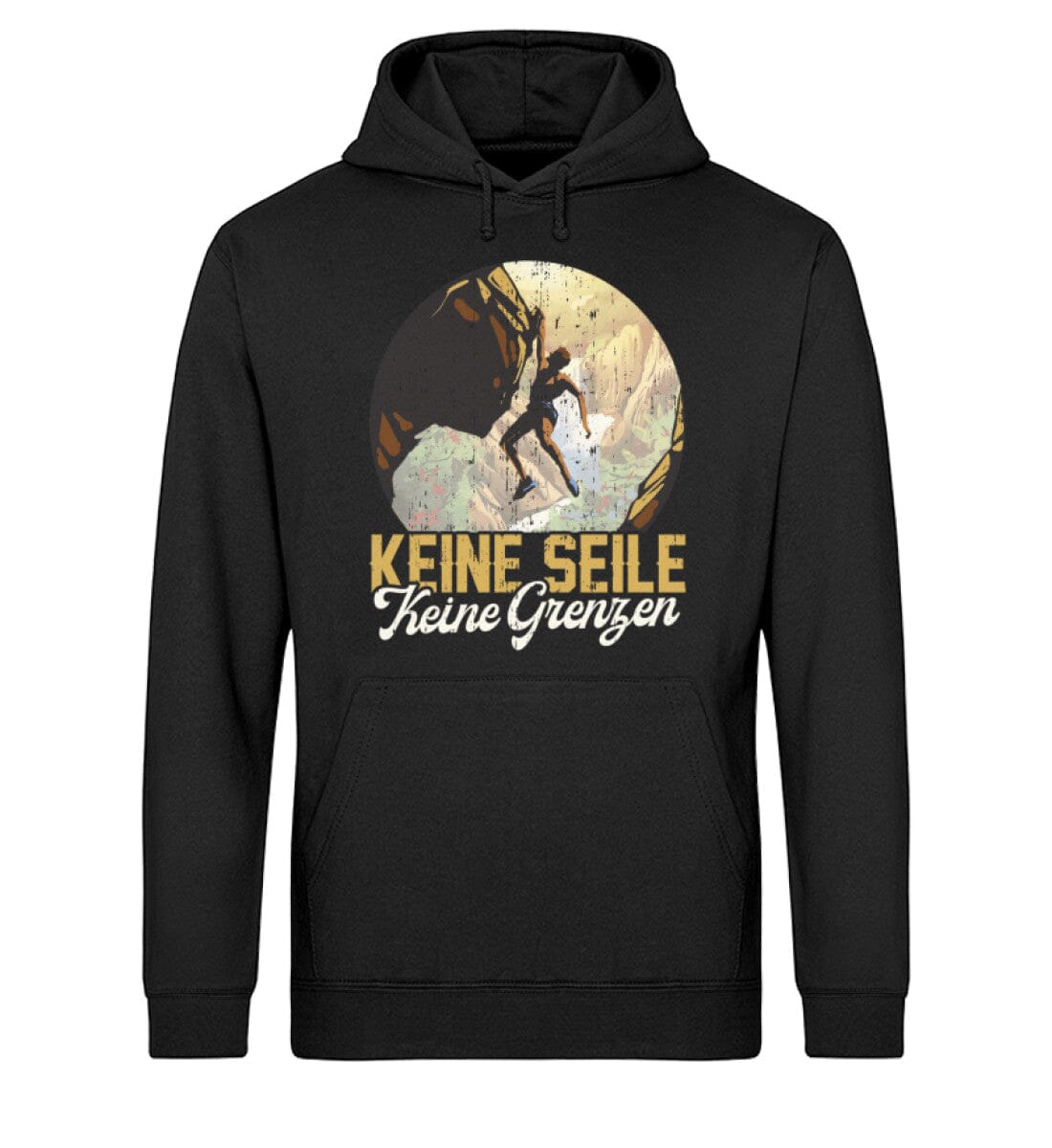 Keine Seile Keine Grenzen - Unisex Bio Hoodie Black XS