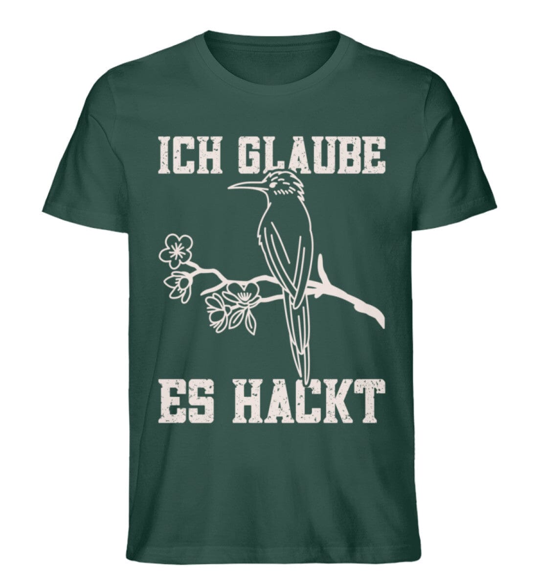Ich glaube es hackt Specht - Unisex Premium Bio Shirt Glazed Green S