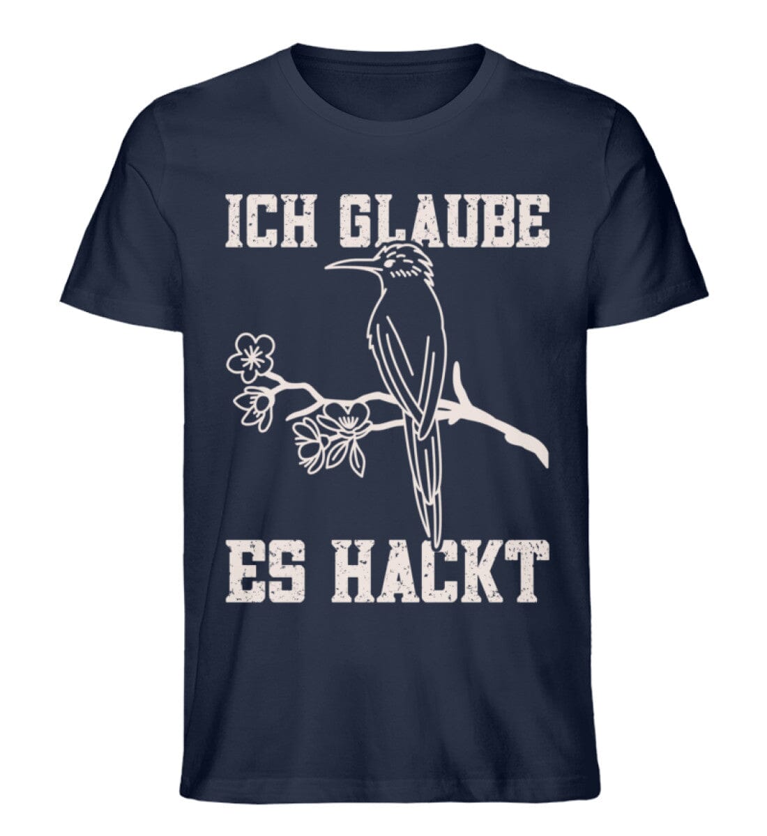 Ich glaube es hackt Specht - Unisex Premium Bio Shirt French Navy XS