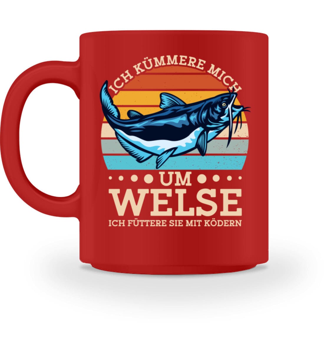 Ich füttere Welse mit Ködern - Tasse Red M