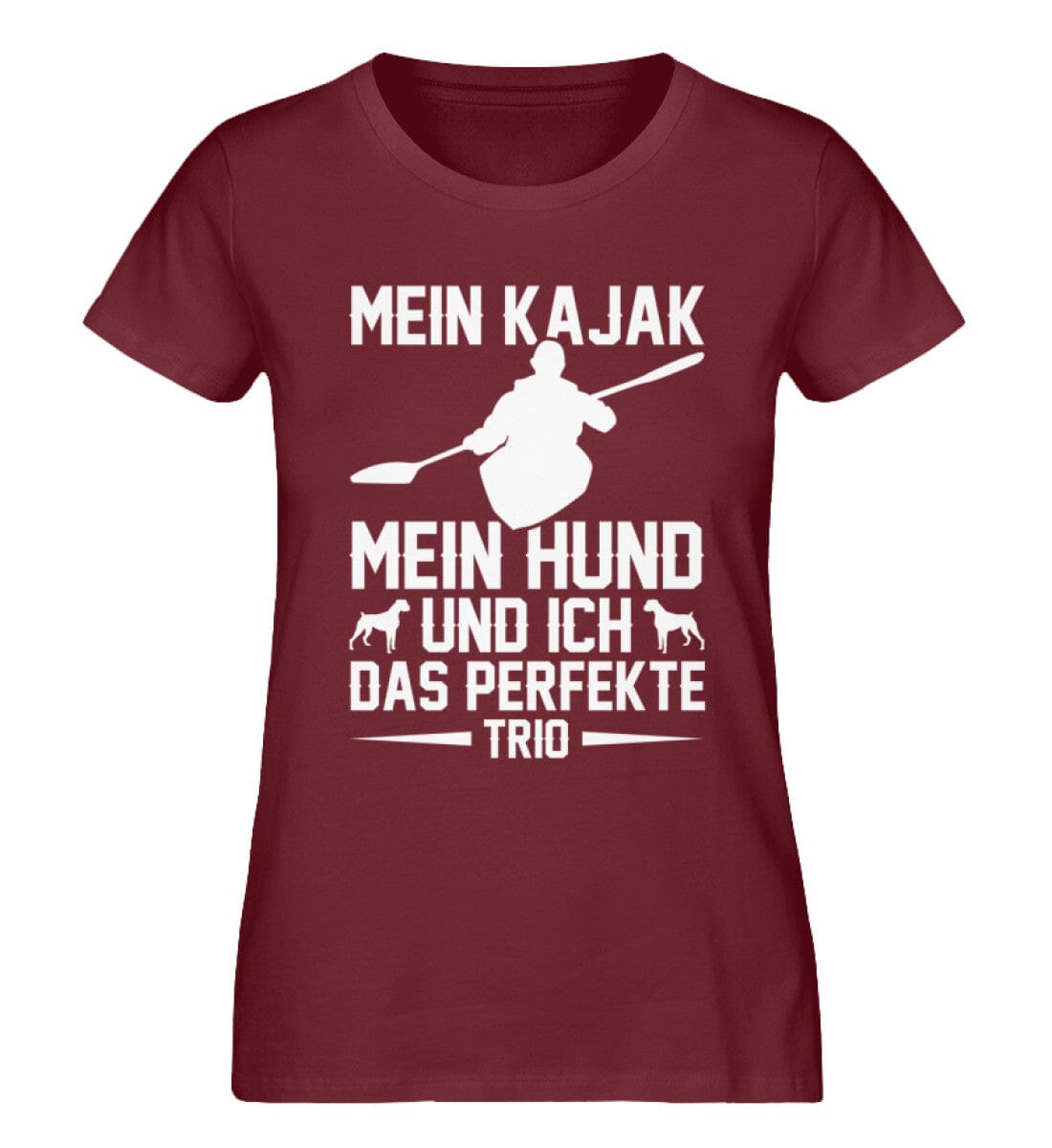 Perfekte Trio Ich Kajak und Hund - Damen Premium Bio Shirt Burgundy XS