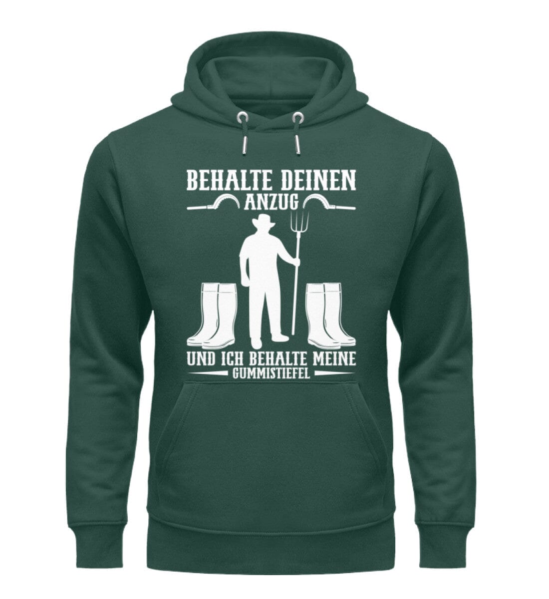 Behalte deinen Anzug und ich Gummistiefel - Unisex Organic Hoodie Glazed Green S