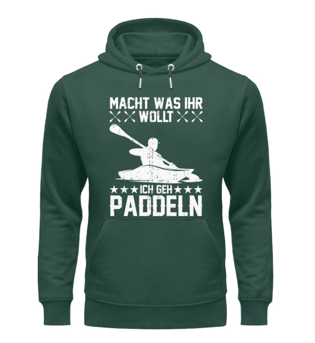 Ich gehe Paddeln - Unisex Premium Bio Hoodie Glazed Green S