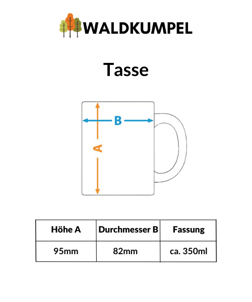 Zwei Seelen ein Wald ich und mein Hund - Tasse